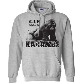 Harambe The Gorilla R.I.P. Unisex Hooded Sweatshirt in Saudi Arabia