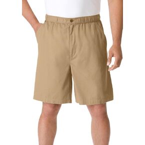 KingSize Men's Big & Tall Knockarounds 8&34 Full Elastic Plain Front Shorts in Saudi Arabia