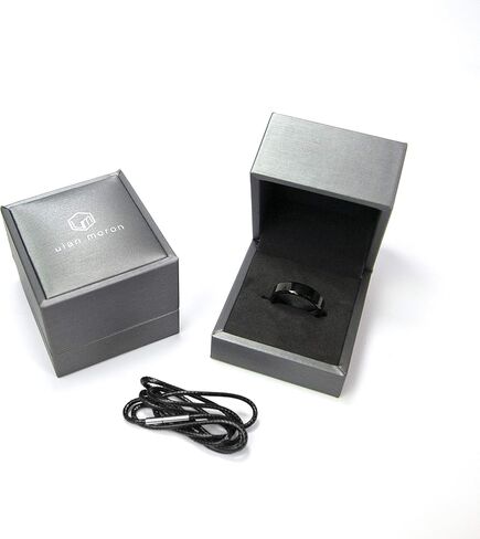 Ulan Moron Personalized Couple Ring 4mm 6mm 8mm Wedding Ring for Men Free Custom Engraved Tungsten Carbide Black Matte Satin Finish 18K Rose Gold Plated in Kuwait