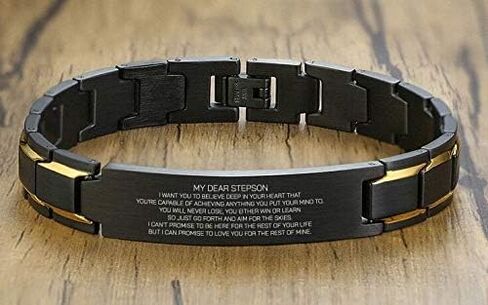 Mugart Stepson Gifts for Stepson Birthday Gifts - Bracelet for Stepson Dear Stepson Wedding Gifts - Stepchild Gifts for Stepkid in Saudi Arabia