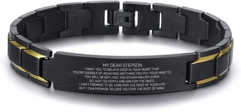 Mugart Stepson Gifts for Stepson Birthday Gifts - Bracelet for Stepson Dear Stepson Wedding Gifts - Stepchild Gifts for Stepkid in Saudi Arabia