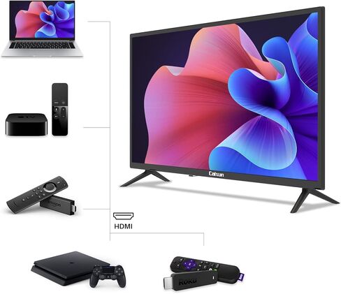 Caixun EC32T1H, 32 inch HD 720P LED TV with HDMI, USB, AV in, Optical (HDMI Cable Included - 2022 Model) in Kuwait