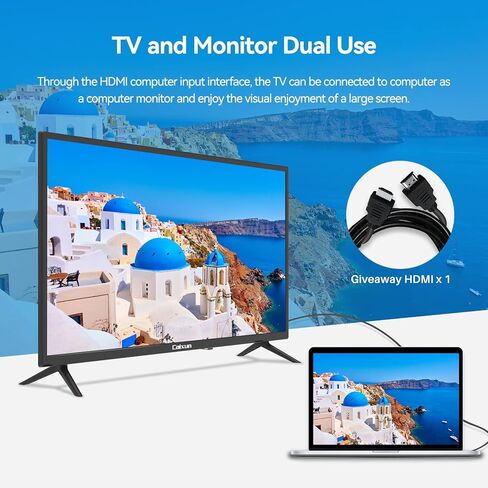 Caixun EC32T1H, 32 inch HD 720P LED TV with HDMI, USB, AV in, Optical (HDMI Cable Included - 2022 Model) in Kuwait