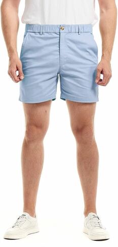AIMPACT Mens Casual Cotton Shorts Slim Fit Elastic Waist Cargo Shorts 5.5 Inch Inseam with Pockets in Saudi Arabia