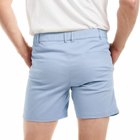 AIMPACT Mens Casual Cotton Shorts Slim Fit Elastic Waist Cargo Shorts 5.5 Inch Inseam with Pockets in Saudi Arabia