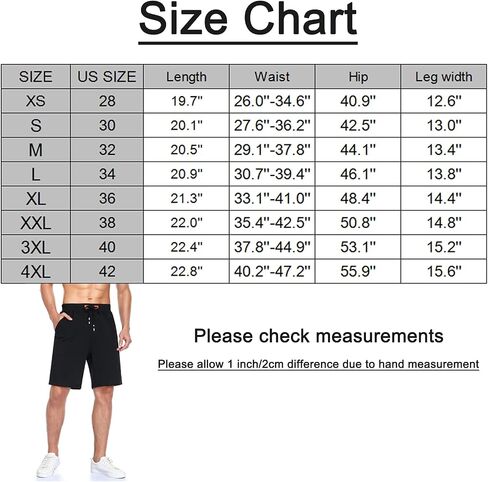 Immerguter Mens Shorts Adjustable Elastic Waist Casual Workout Shorts with Pockets in Saudi Arabia