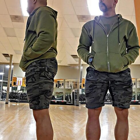 BROKIG Mens Thighs Mesh Gym Workout Shorts, Bodybuilding Slim Athletic Running Shorts for Men with Zipper Pockets in Saudi Arabia