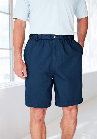 KingSize Men's Big & Tall Knockarounds 8&34 Full Elastic Plain Front Shorts in Saudi Arabia
