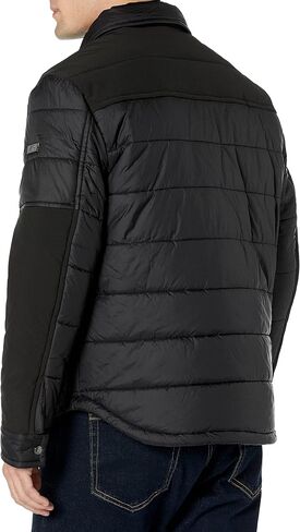 Vince Camuto Men's Quileted Mid Weight Snap Jacket Pockets in Saudi Arabia