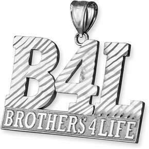 Sterling Silver B4L Brothers 4 Life Mens DC Pendant in Saudi Arabia