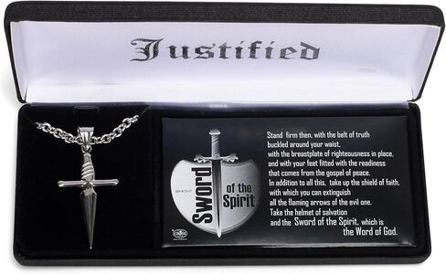 قلادة متدلية من الفولاذ المقاوم للصدأ فضية اللون مقاس 24 بوصة من اونز سيف كروس, 24 Inch, ستانلس ستيل, غير معروف in Kuwait