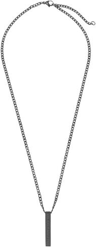 EVE'S ADDICTION Engraved Roman Numeral Date Men's Black Vertical Square Pendant - Pillar Pendant - Graduation Gift for Him Gift for Him in Saudi Arabia