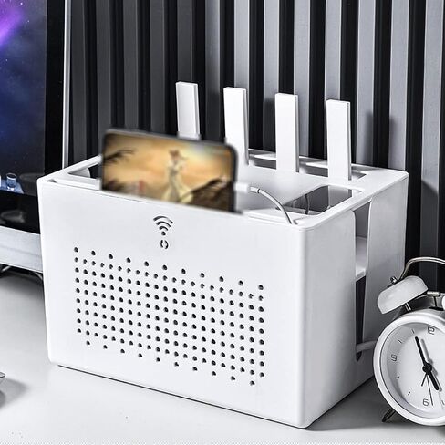 YUEYOULII WiFi Router Storage Box, Household Cable Management Boxes, Router Decorative Box, Cord Organizer Box, Living Room Decorative Box (Color : B) in Saudi Arabia