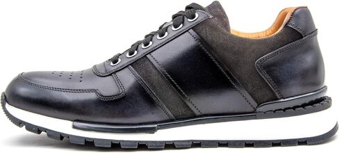 Bastanchury Sneakers for Men Leather Mens Casual Shoes Handmade Stained Blake Construction Retro Men's Fashion Sneakers in Saudi Arabia