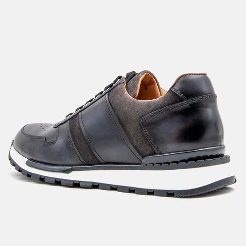 Bastanchury Sneakers for Men Leather Mens Casual Shoes Handmade Stained Blake Construction Retro Men's Fashion Sneakers in Saudi Arabia