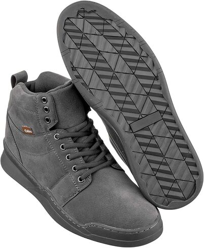 CALTO Men's Invisible Height Increasing Elevator Shoes - Athletic Ankle Top Sneaker Boots - 2.6 Inches Taller in Saudi Arabia