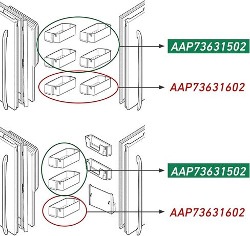 DPD-AAP73631502 سلة سلة رف باب الثلاجة (يمين) استبدال التجميع AP5673810،2652330،AAP72909218،AP5673811،EAP7786021،PS7786021 متوافق مع lg، كينمور، سيرز in Kuwait