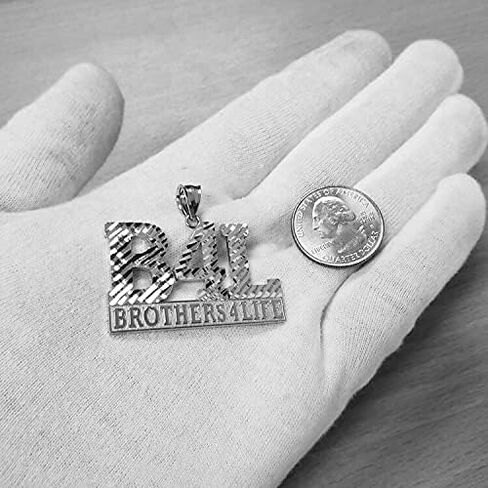 Sterling Silver B4L Brothers 4 Life Mens DC Pendant in Saudi Arabia