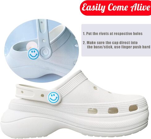 أجزاء أزرار مسامير بديلة من Croc متوافقة مع أحذية Crocs Style (مثبت إصلاح الحزام/زر بلاستيكي) in Kuwait