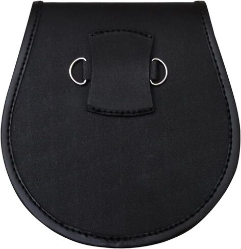AAR Black Leather Sporran with Tassels and Shamrock Badge in Saudi Arabia
