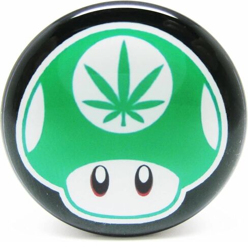 Pierced Republic Green 1-Up Mushroom Pot Leaf Ear Plugs - Acrylic Screw-On - 10 Sizes Pair* in Saudi Arabia