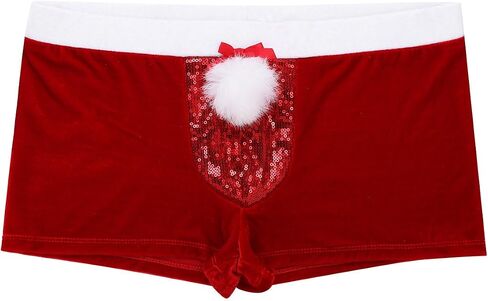 iiniim Christmas Holiday Mens Boxer Shorts Flannel Christmas Santa Claus Boxers in Saudi Arabia