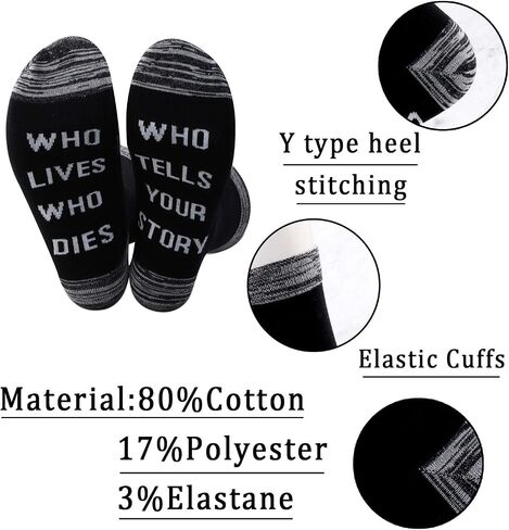 JXGZSO Who Tells Your Story Hamilton Musical Quote Socks Broadway Musical Fan Gift in Saudi Arabia