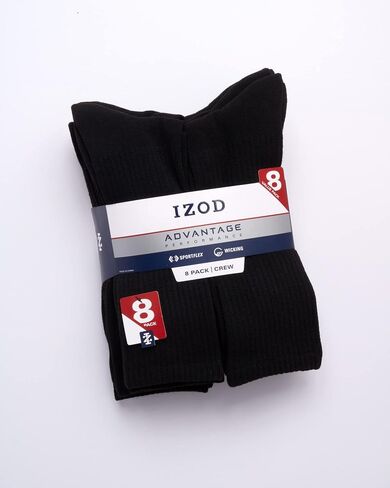 IZOD mens 8pk Athletic Crew Socks in Saudi Arabia