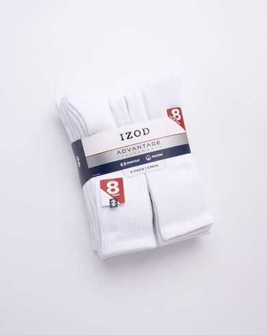 IZOD mens 8pk Athletic Crew Socks in Saudi Arabia