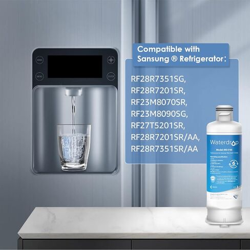 بديل Waterdrop DA97-17376B لهاتف Samsung HAF-QIN/EXP، DA97-08006C، RF28R7201SR، RF28R7351SG، WD-F45، فلتر مياه الثلاجة، 2 فلتر in Kuwait