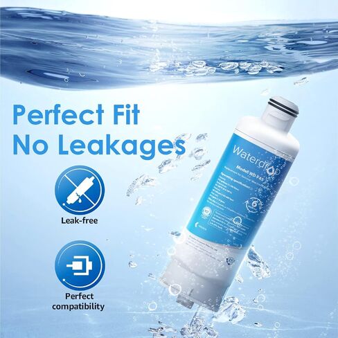 بديل Waterdrop DA97-17376B لهاتف Samsung HAF-QIN/EXP، DA97-08006C، RF28R7201SR، RF28R7351SG، WD-F45، فلتر مياه الثلاجة، 2 فلتر in Kuwait
