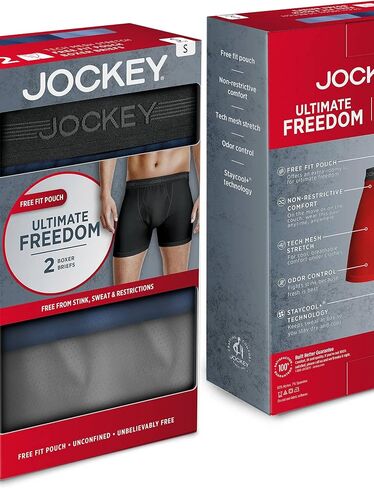 Jockey Men's Underwear Ultimate Freedom Boxer Brief - 2 Pack in Saudi Arabia