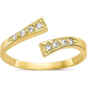 10K Yellow Gold Cz Toe Ring - Jewelry By Sweet Pea in Kuwait