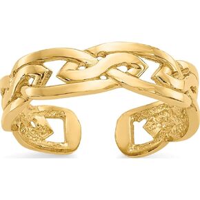 14K Yellow Gold Weave Toe Ring - Jewelry By Sweet Pea in Kuwait