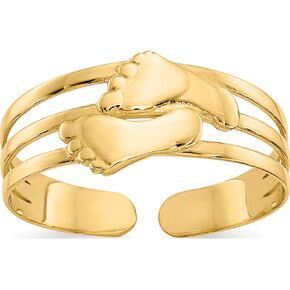 14K Yellow Gold Bare Feet Toe Ring - Jewelry By Sweet Pea in Kuwait