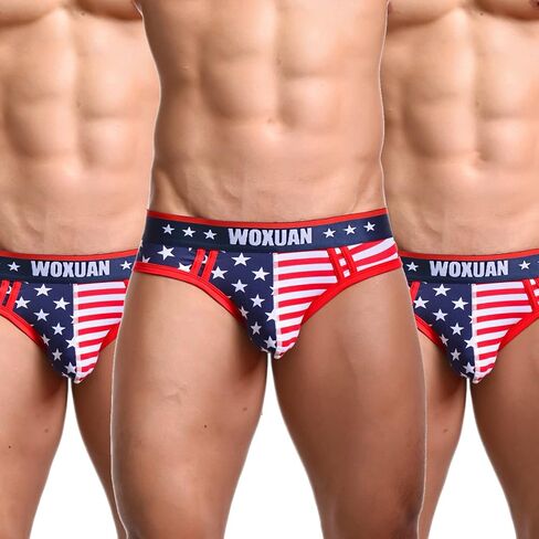 Evankin Men's Underwear,USA American Flag Sexy Boxers Briefs Soft Underwear in Saudi Arabia