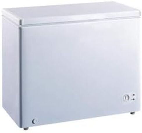 Koolatron Large Chest Freezer, 7.0 cu ft (195L), White, Manual Defrost Deep Freeze, Storage Basket, Space-Saving Flat Back, Stay-Open Lid, Front-Access Drain, for Basement, Laundry Room, Cottage in Saudi Arabia
