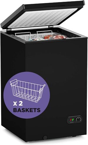 ADT Chest Freezer Free-Standing Top Door Freezers 6.8℉ to -4℉ (Black, 3.5 Cubic Feet) in Kuwait