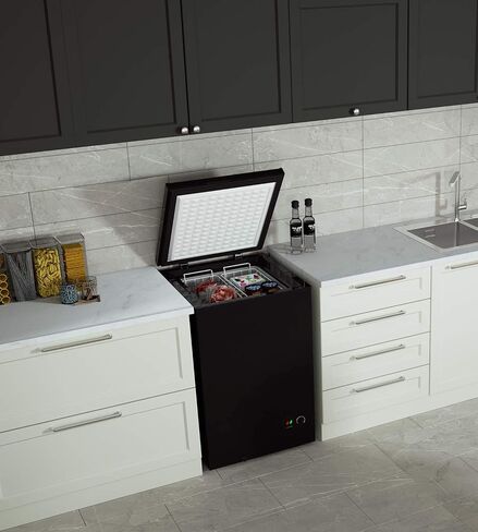 ADT Chest Freezer Free-Standing Top Door Freezers 6.8℉ to -4℉ (Black, 3.5 Cubic Feet) in Kuwait