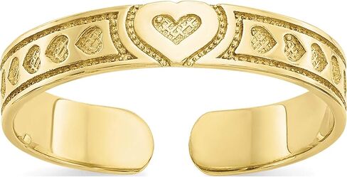 10K Yellow Gold Heart Toe Ring - Jewelry By Sweet Pea in Saudi Arabia