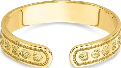 10K Yellow Gold Heart Toe Ring - Jewelry By Sweet Pea in Saudi Arabia