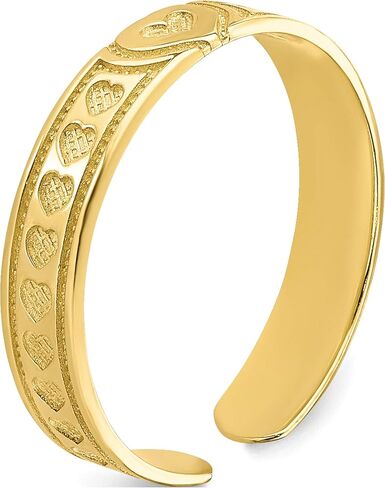 10K Yellow Gold Heart Toe Ring - Jewelry By Sweet Pea in Saudi Arabia