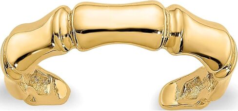 14K Yellow Gold Bamboo Toe Ring - Jewelry By Sweet Pea in Saudi Arabia