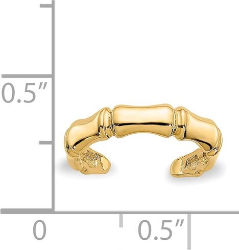 14K Yellow Gold Bamboo Toe Ring - Jewelry By Sweet Pea in Saudi Arabia