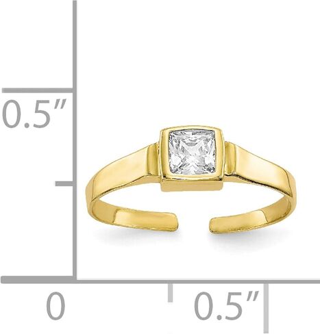 10K Yellow Gold Cz Toe Ring - Jewelry By Sweet Pea in Saudi Arabia