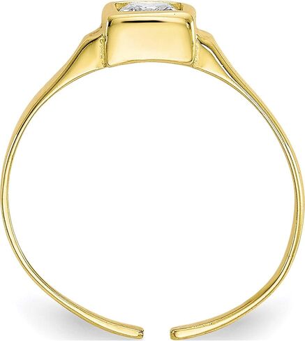 10K Yellow Gold Cz Toe Ring - Jewelry By Sweet Pea in Saudi Arabia