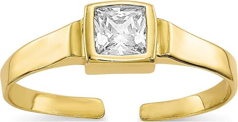10K Yellow Gold Cz Toe Ring - Jewelry By Sweet Pea in Saudi Arabia