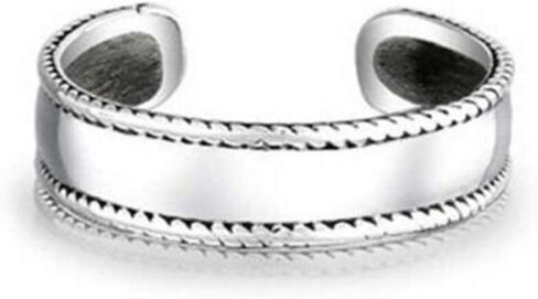 Elegant Touch 925 Sterling Silver Adjustable Scroll Toe Rings Swirl Midi Ring Classic 14K White Gold Plated in Kuwait