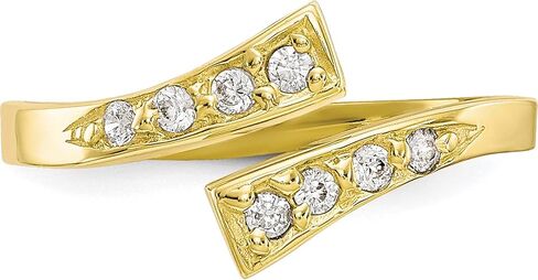 10K Yellow Gold Cz Toe Ring - Jewelry By Sweet Pea in Saudi Arabia