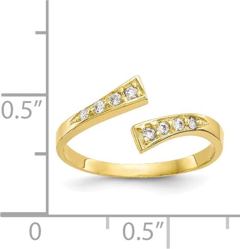 10K Yellow Gold Cz Toe Ring - Jewelry By Sweet Pea in Saudi Arabia